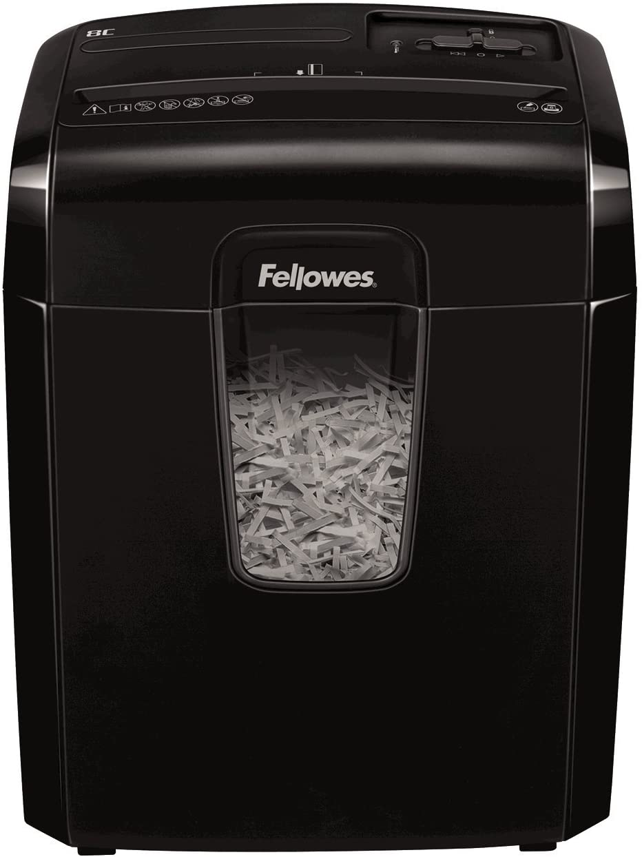 Fellowes Powershred 8C Personal 8 Sheet Cross Cut Best Paper Shredder for Home Use
