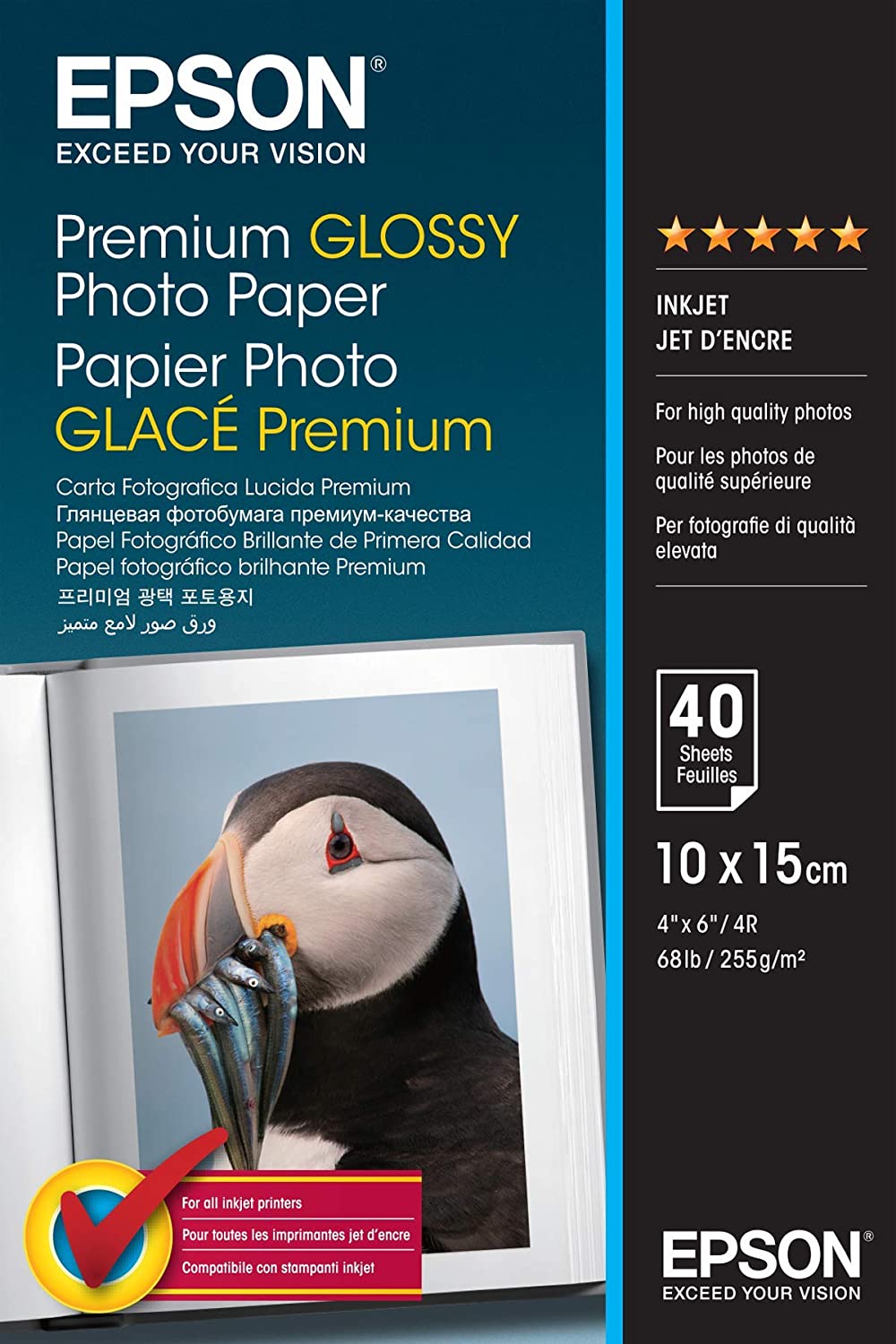  Epson C13S042153 Premium Glossy Photo Paper 100x150mm uk reviews