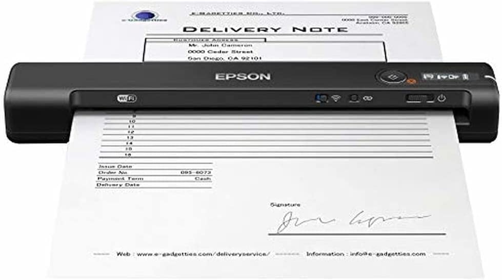Epson WorkForce ES-60W A4 Battery Powered Portable Document Scanner